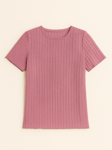 “Mauve Knit Casual Top”