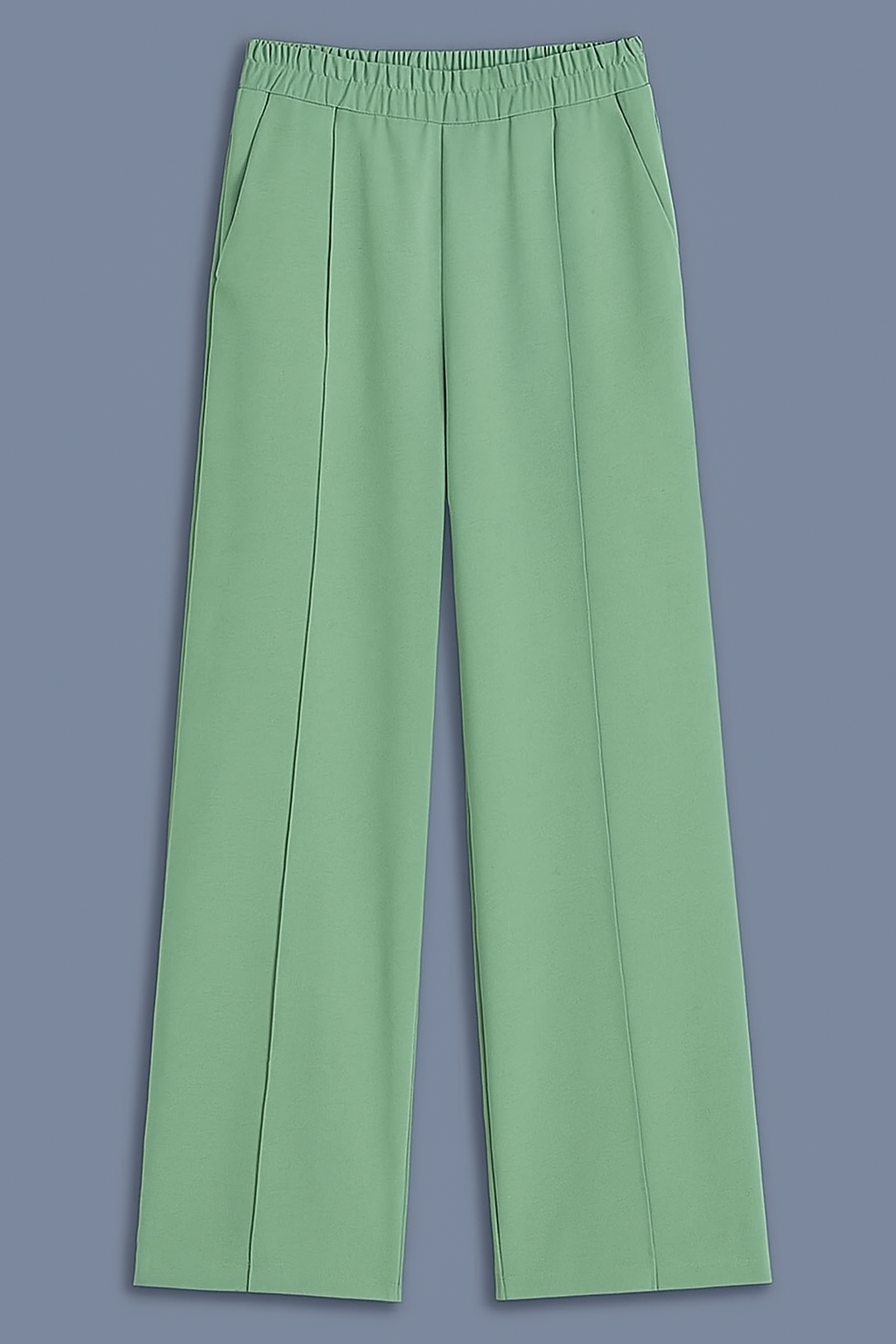 Mint Green Wide-Leg Pants with Seam Detail bell bottoms