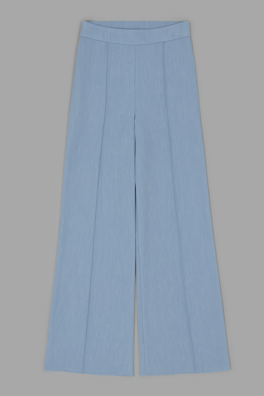Mint blue Wide-Leg Pants with Seam Detail bell bottoms