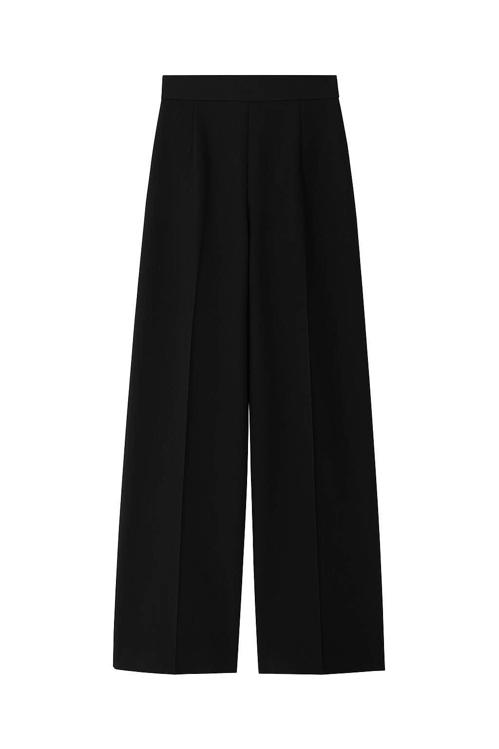 Black Wide-Leg Pants with Pink Bow Accents