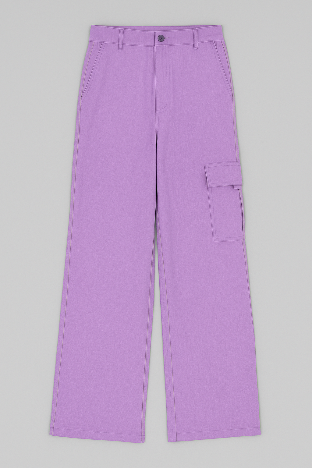 Women's Relaxed Fit Lavender Cargo Bottoms