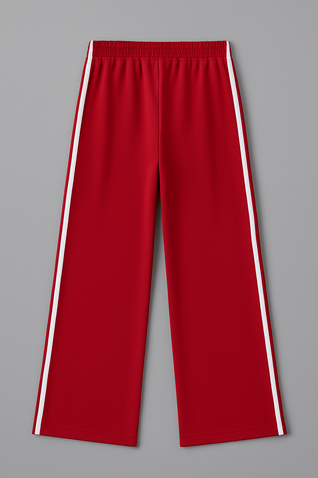 Red Side-Stripe Pants with Number Patch