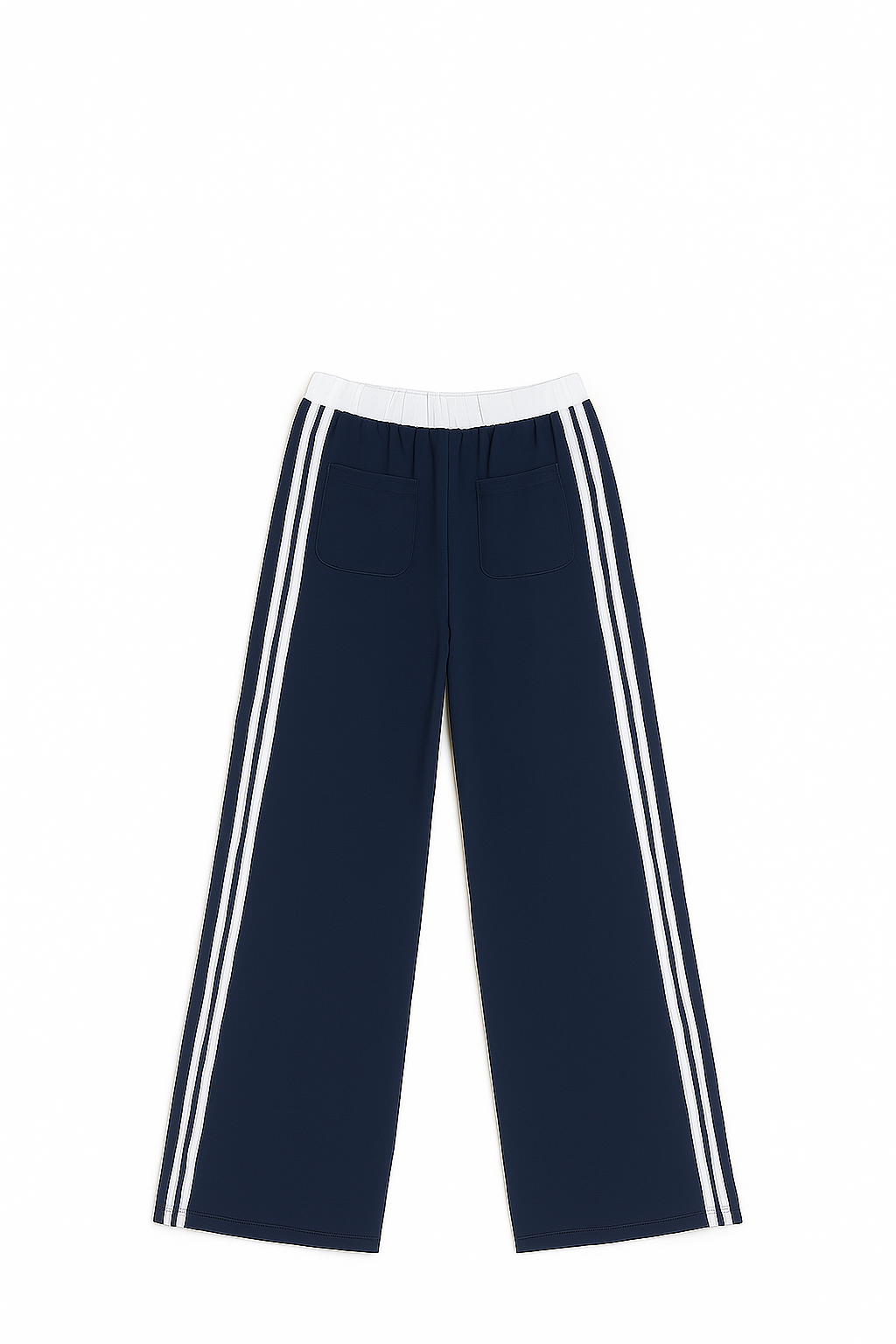 Blue Side-Stripe Pants with Number Patch