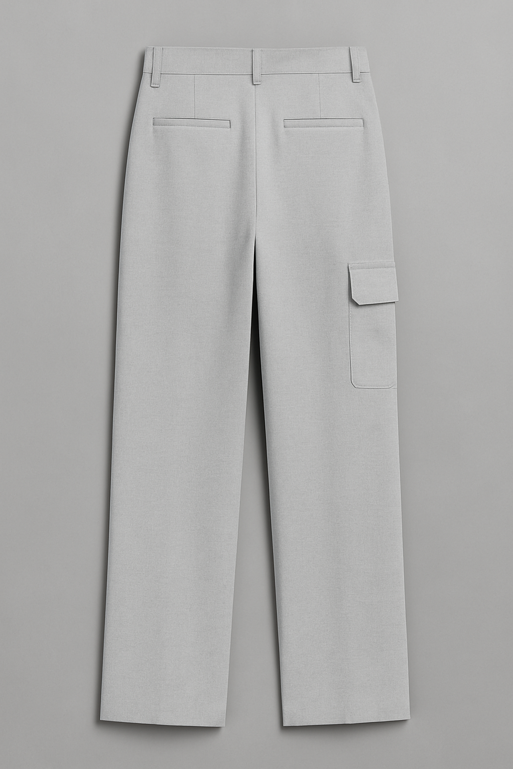 Trendy Grey Pocketed Wide-Leg Bottoms
