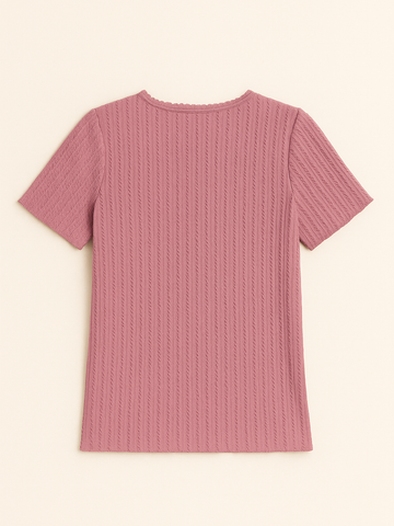 “Mauve Knit Casual Top”