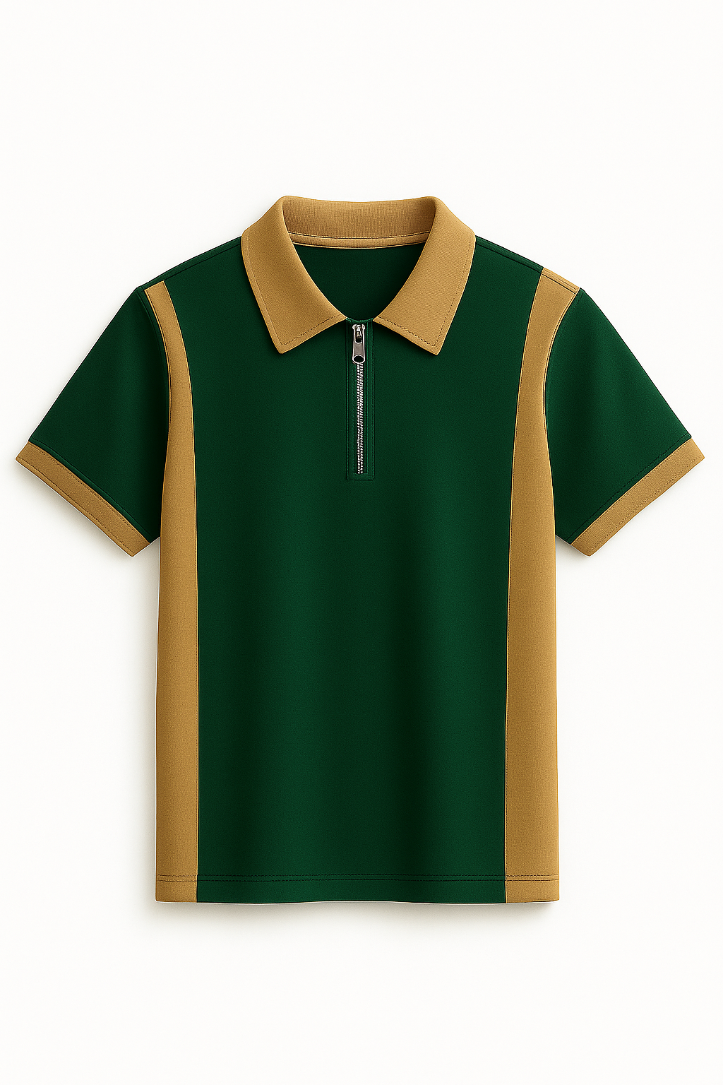 Bold Bloome Men's Zip Collar Polo Shirt - Stylish & Comfortable