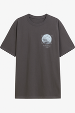 Bold Bloome Moonlight Gray T-Shirt with Graphic Print